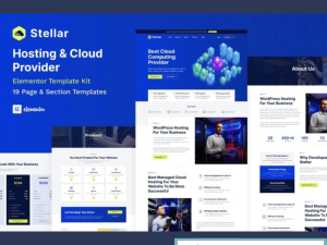 Stellar - Hosting & Cloud Provider WordPress Elementor Template Kit