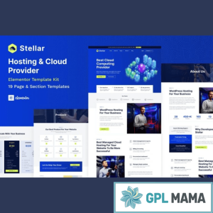 Stellar - Hosting & Cloud Provider WordPress Elementor Template Kit
