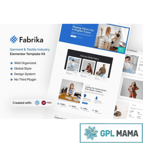 Fabrika - Garment & Textile Industry Elementor Template Kit