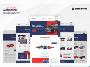 Autozone - Car Rental & Auto Service Elementor Template Kit