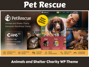 Pet Rescue WordPress Theme – Shelter Design at Low Cost (GPL)
